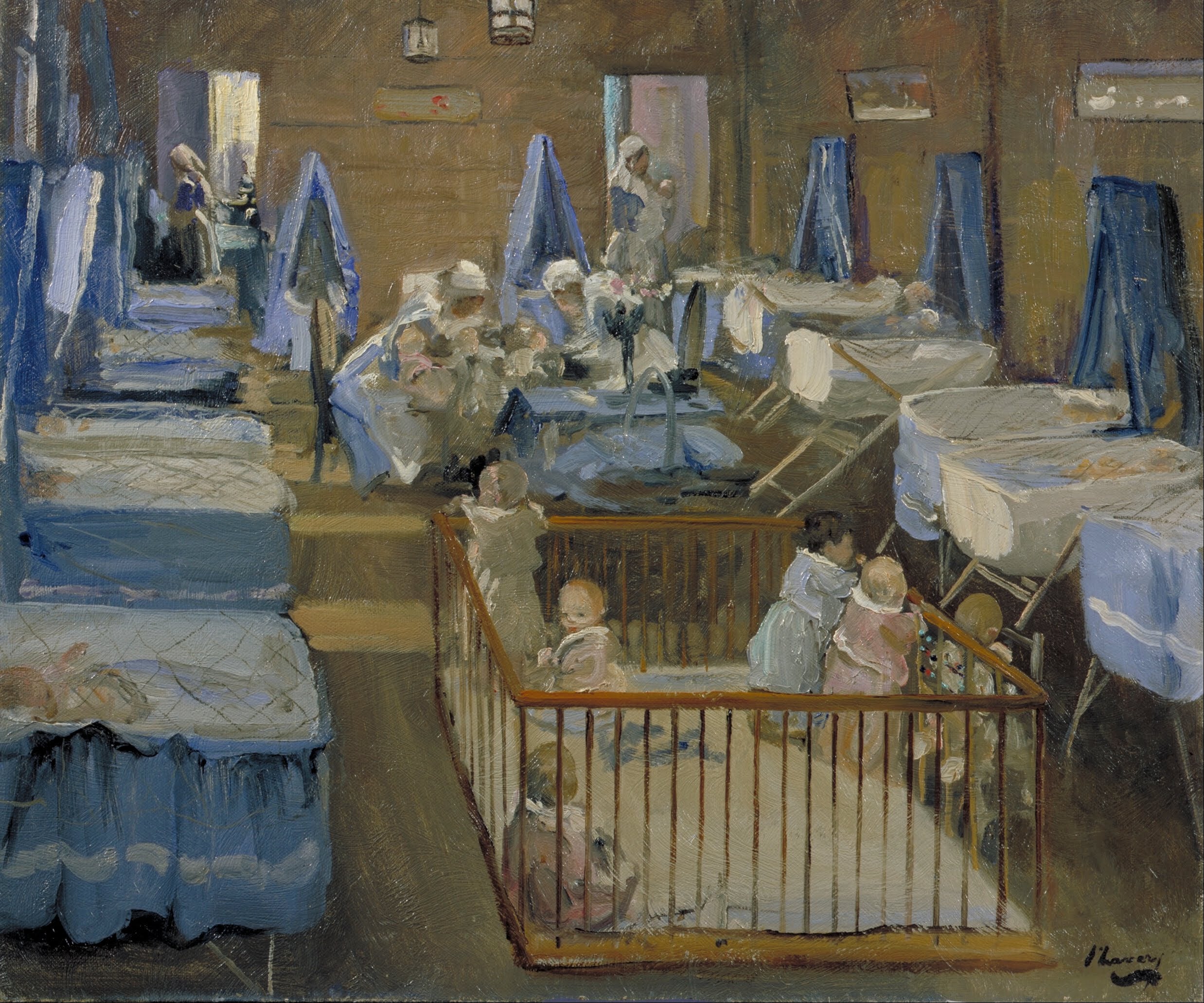 Crèche de Lady Henry, Woolwich - John Lavery