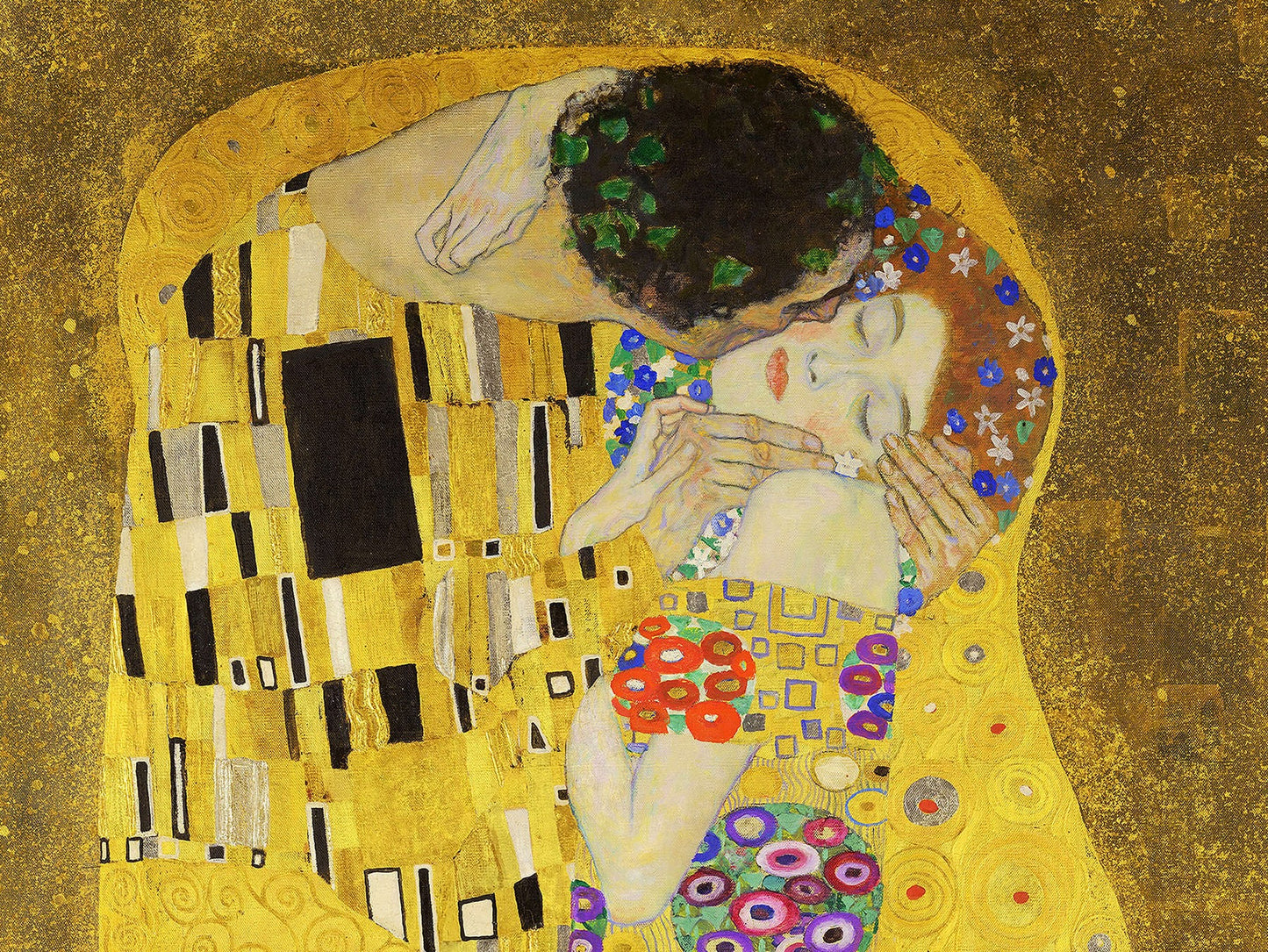 💋 Kyssen – Gustav Klimt (Detalje) (1907-1908)