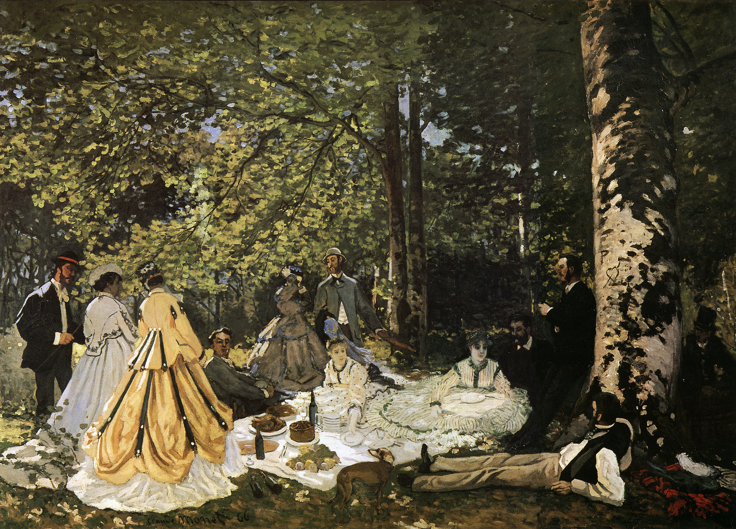 🌳 Frokost på græsset – Claude Monet (1865–1866)