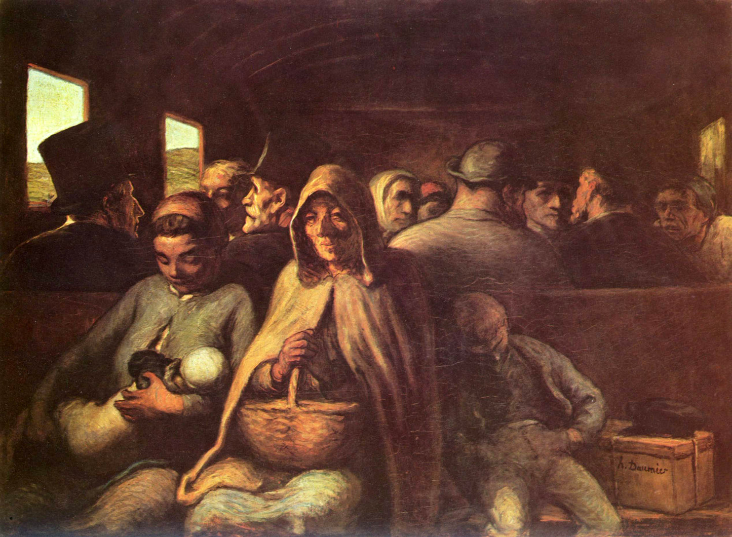 Tredjeklassesvognen – Honoré Daumier (omkring 1862–1864)