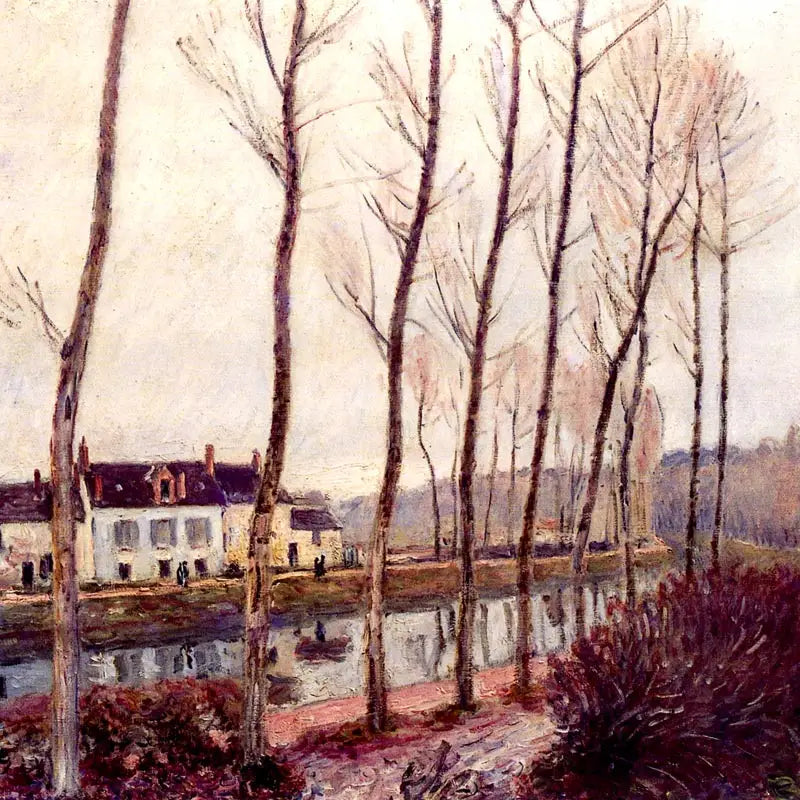 Loing-kanalen om vinteren - Alfred Sisley
