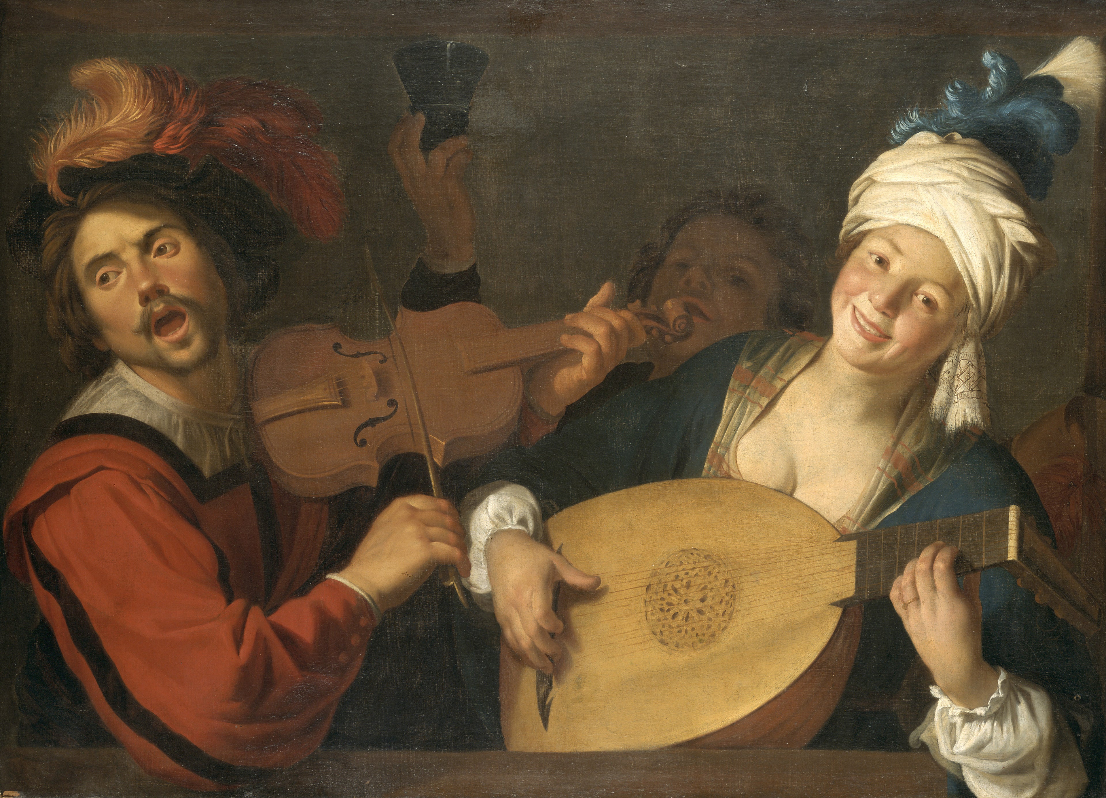 Les Chanteurs - Gerrit van Honthorst - Alpha Reproduction