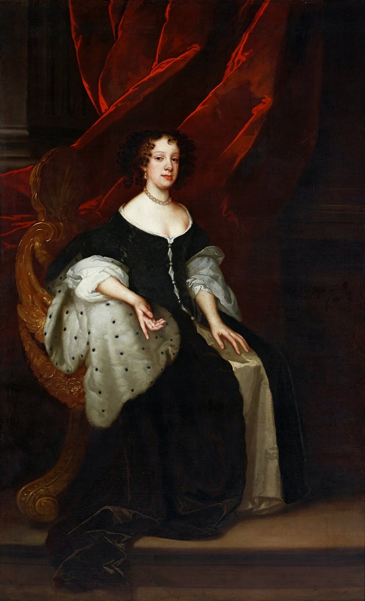 Portrait de Catherine de Bragance. - Peter Lely