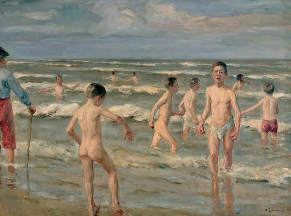 Drengene, der bader - Max Liebermann