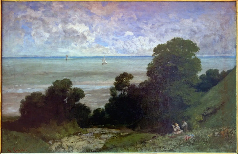 Marine eller Vue d'Honfleur - Gustave Courbet