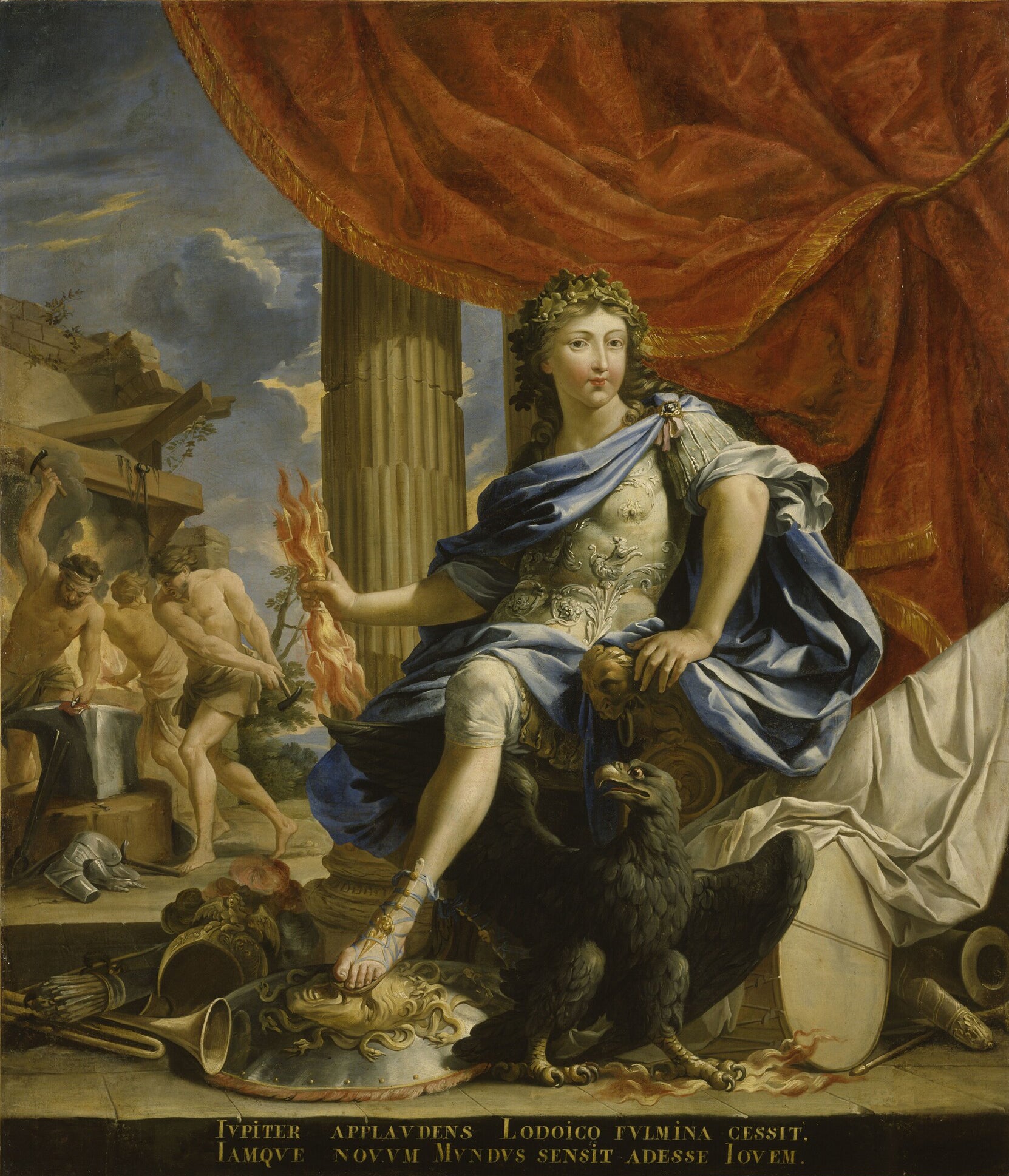 Louis XIV og Jupiter sejrende over Fronde - Charles Poerson