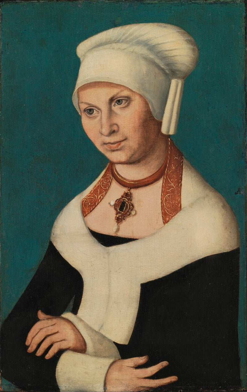 Portræt af hertuginde Barbara af Sachsen, 1478-1534 (ægtefælle til Georg den Væbner) - Lucas Cranach den Ældre