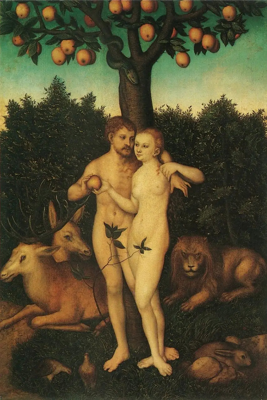 Adam et Ève - Lucas Cranach the Elder - Alpha Reproduction