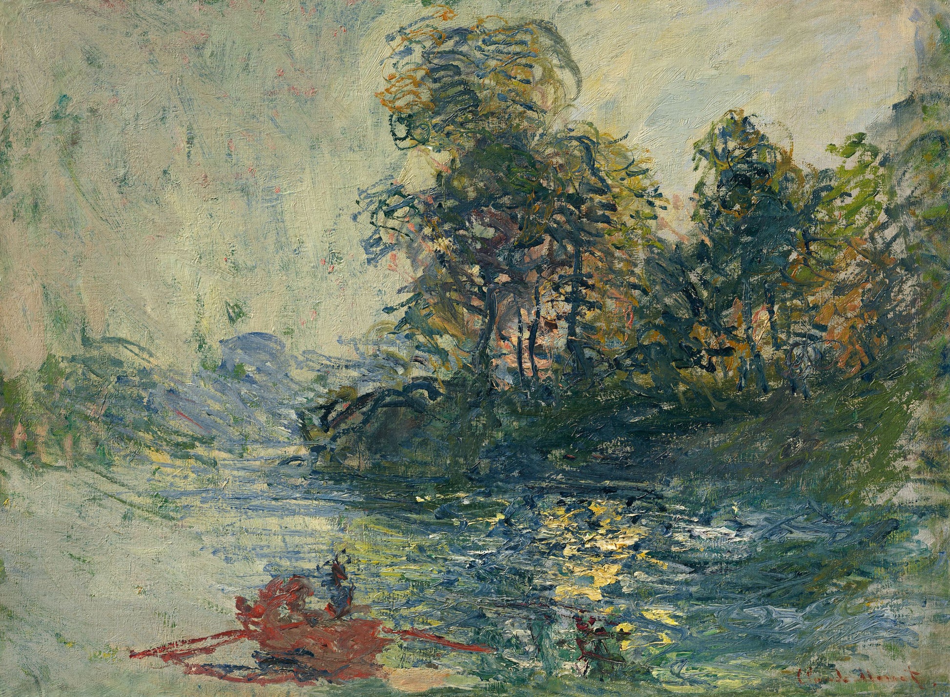 Reproduction du tableau « La rivière - Claude Monet » par Alpha Reproduction en peinture à l’huile