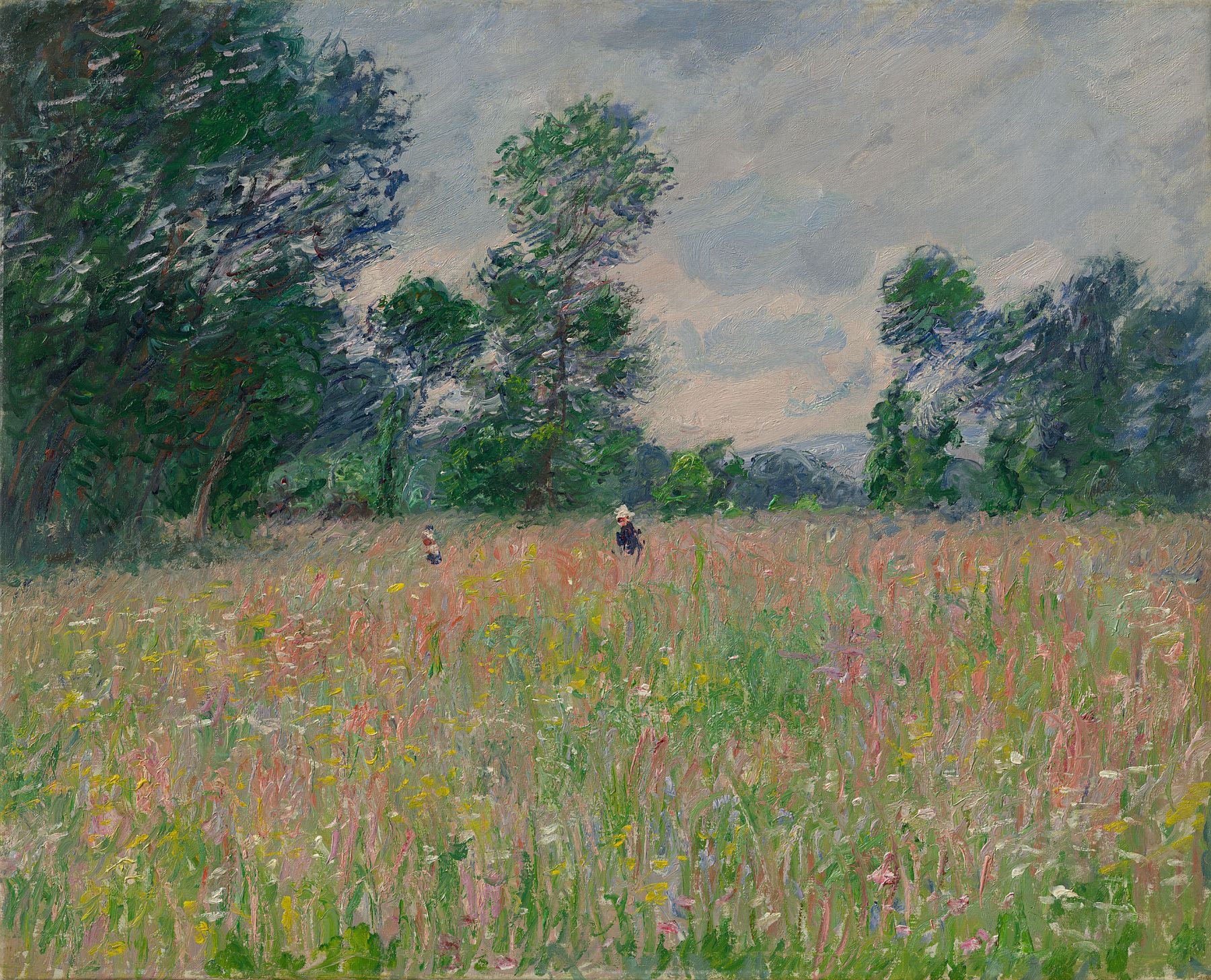 Reproduction du tableau « La prairie aux fleurs - Claude Monet » par Alpha Reproduction en peinture à l’huile