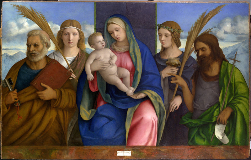 Jomfru med barnet og helgener - Giovanni Bellini