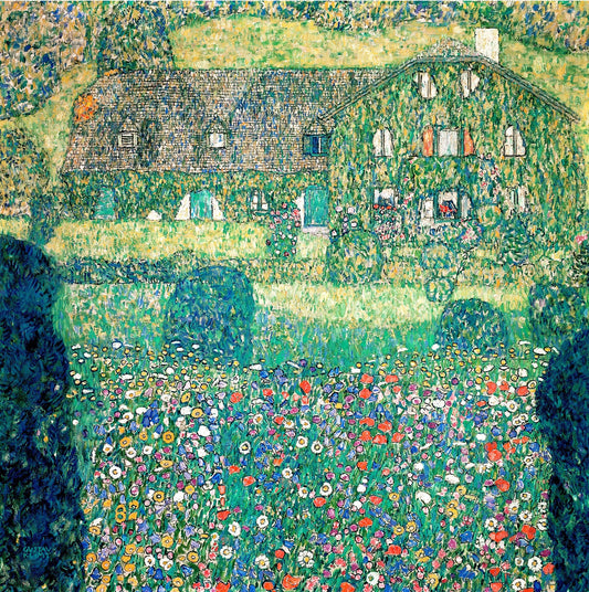 🏡🌼 Landhus ved Attersee – Gustav Klimt (ca. 1914–1915)