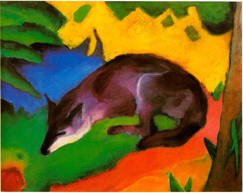 Den blå-sorte ræv - Franz Marc