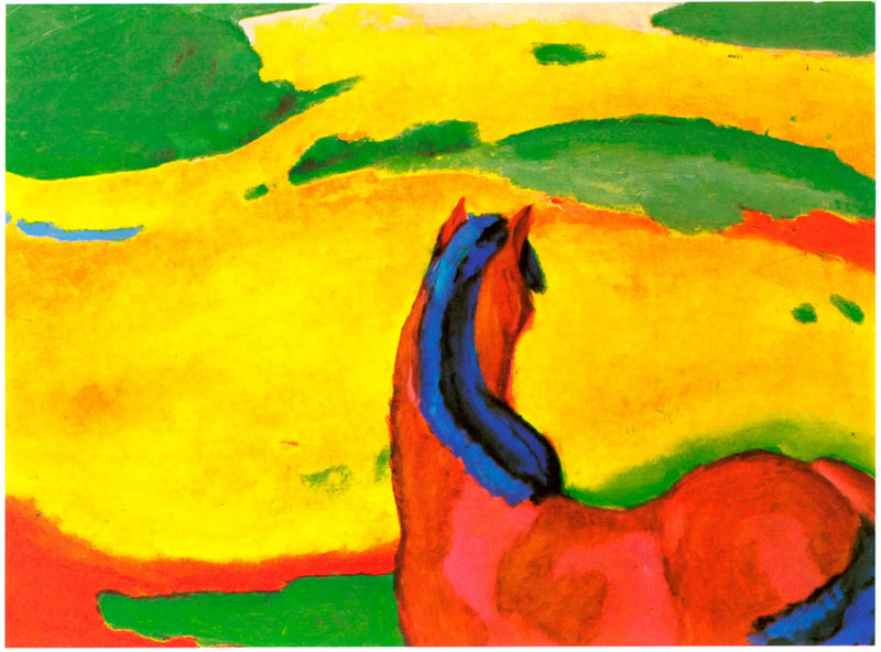 Hest i landskabet - Franz Marc