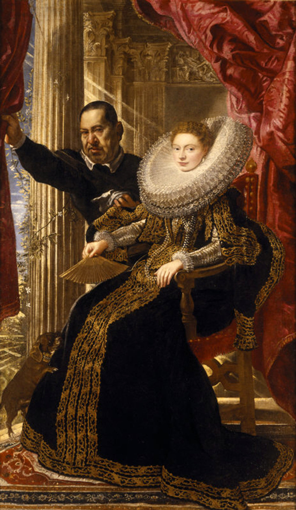 Marquise Maria Grimaldi og hendes dværg - Peter Paul Rubens
