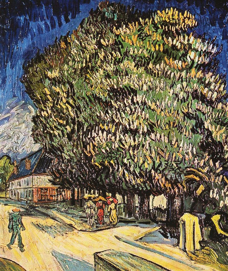 🌳 Blomstrende Kastanjer – Vincent van Gogh (1890)