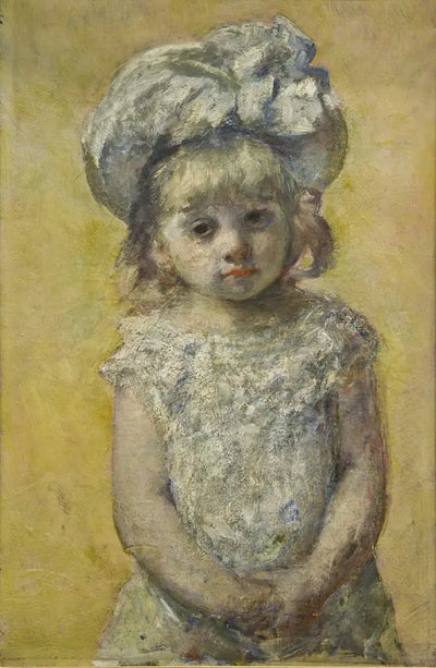 Reproduction du tableau « Portrait de fillette - Mary Cassatt » par Alpha Reproduction en peinture à l’huile