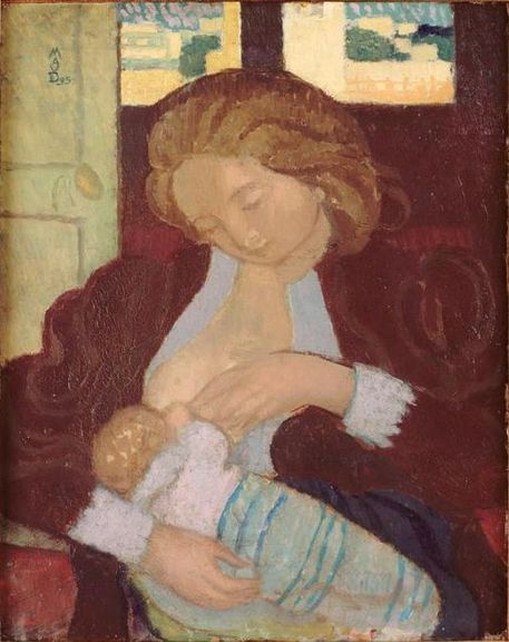 Moderskab med blonde manchetter - Maurice Denis