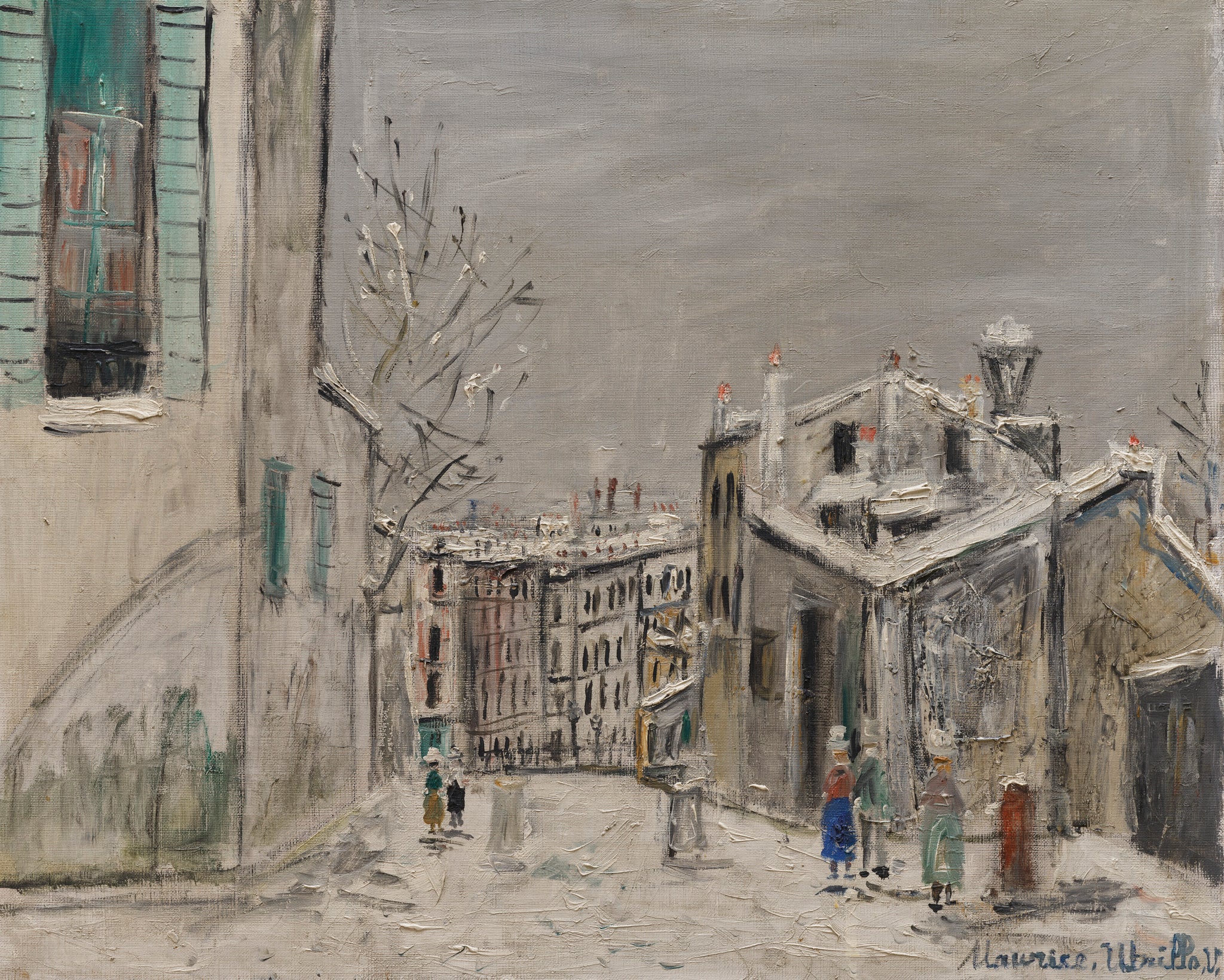 la maison de mimi pinson sous la neige 031935) - Maurice Utrillo