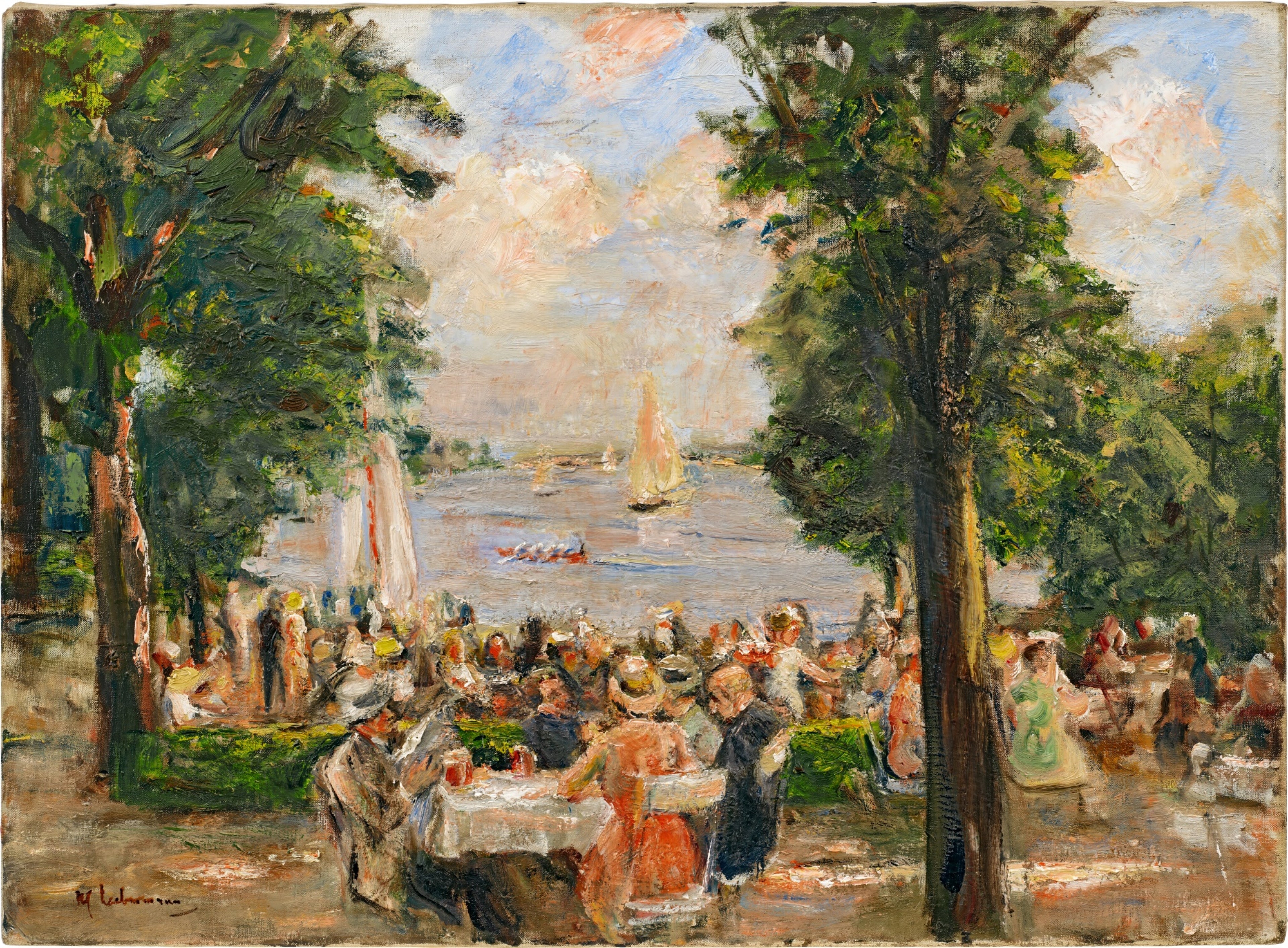 Ølhave nær Wannsee (hus ved søen) - Max Liebermann