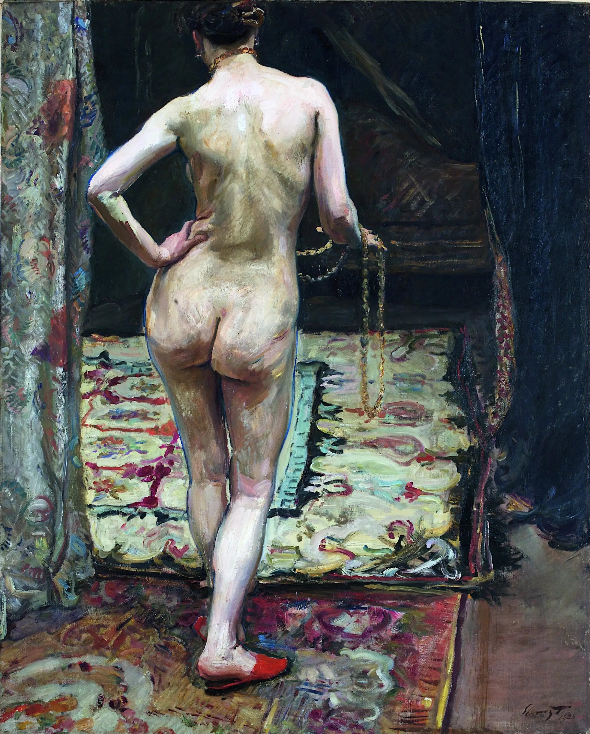 Female Nude from the Back - Max Slevogt - Alpha Reproduction