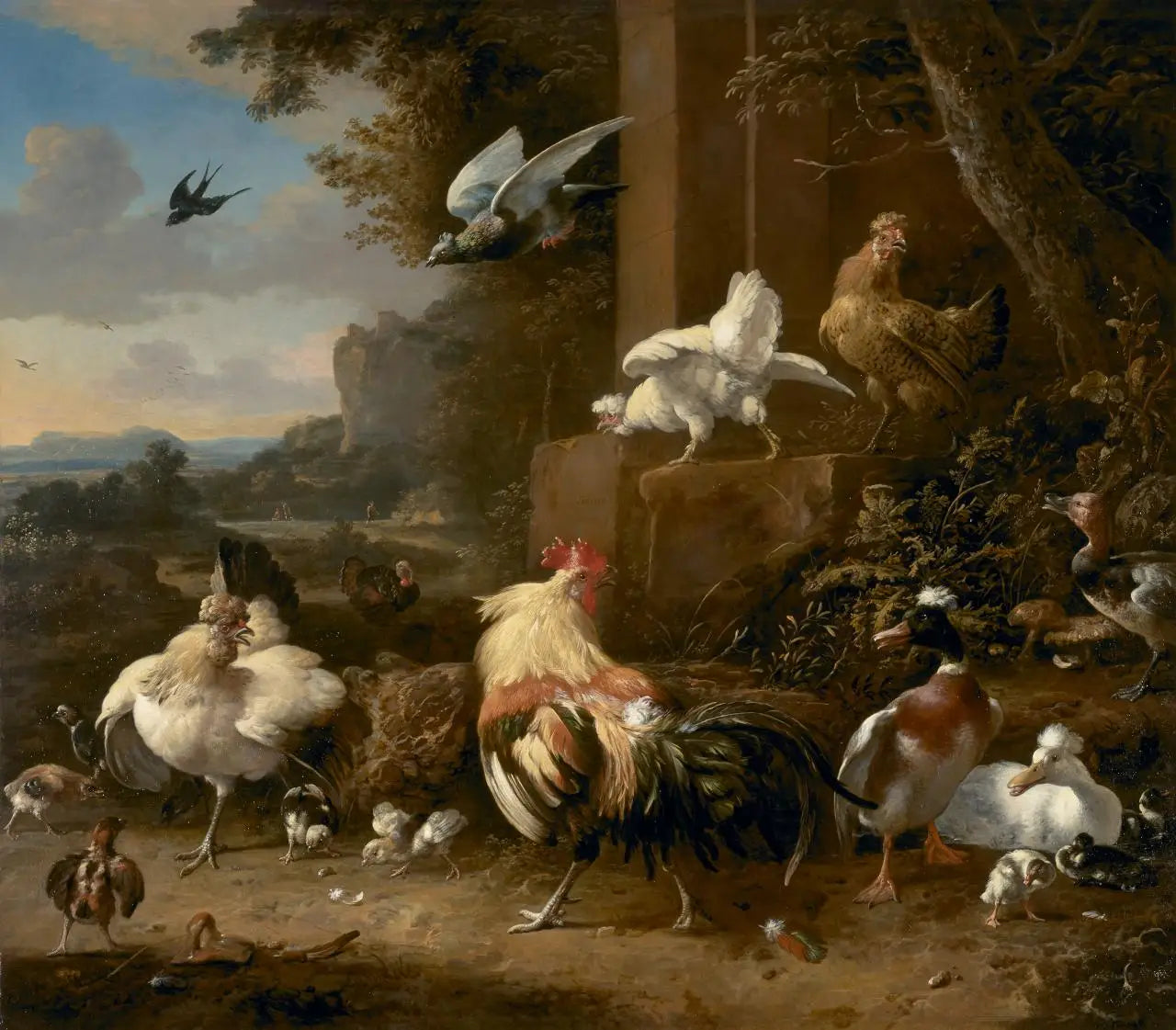 La basse-cour - Melchior de Hondecoeter - Alpha Reproduction