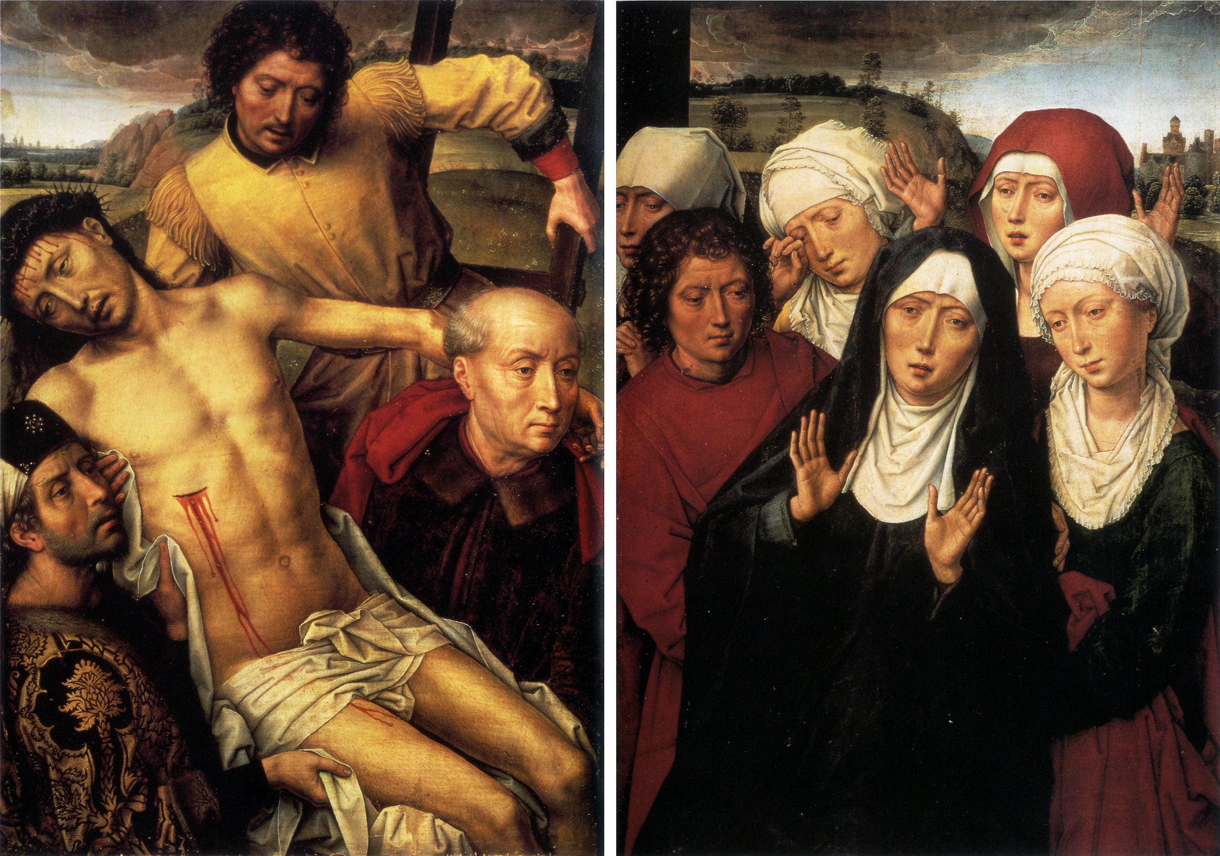 Diptyk med deposition - Hans Memling