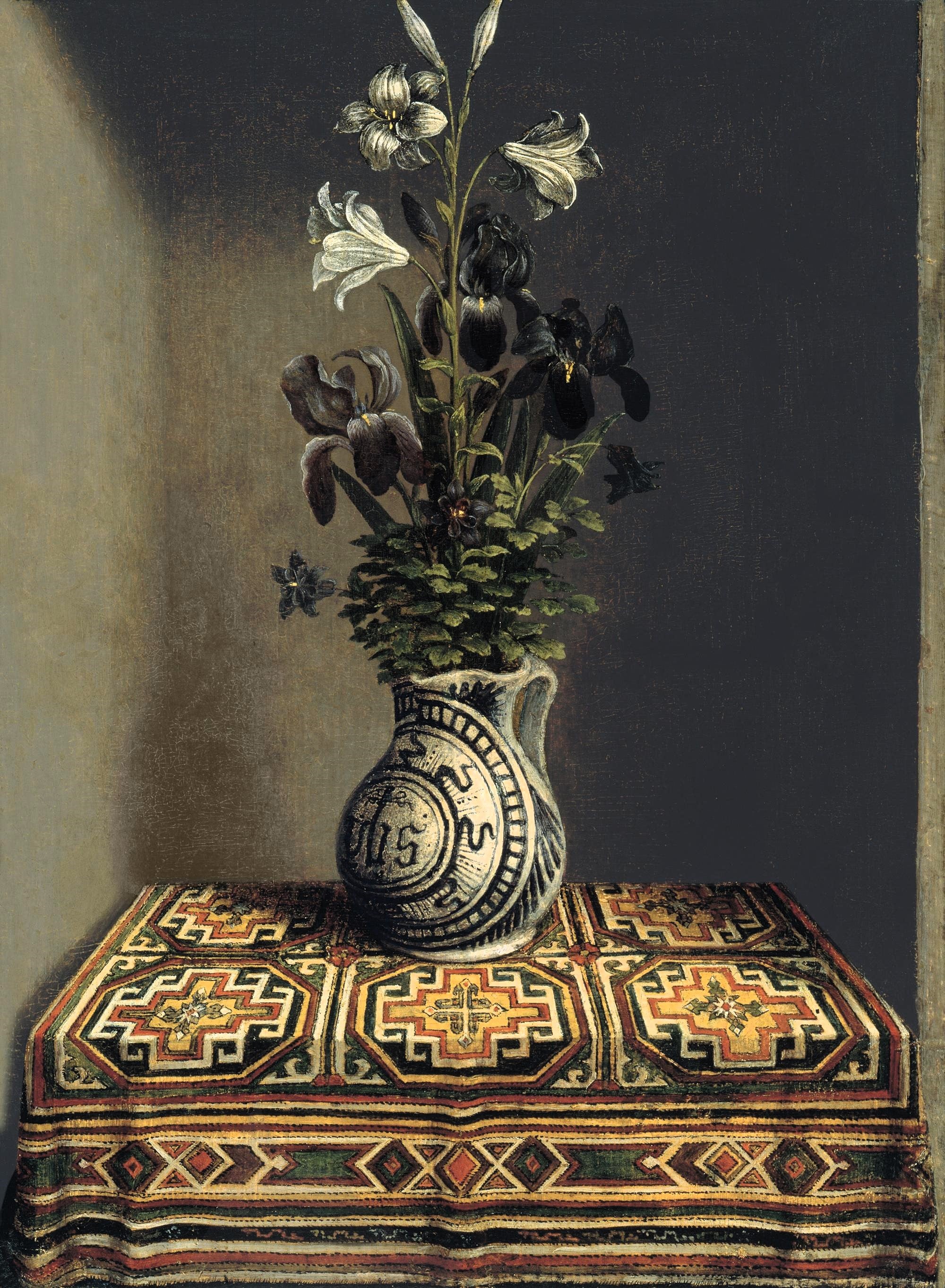 Blomster i en kande (bagved) - Hans Memling