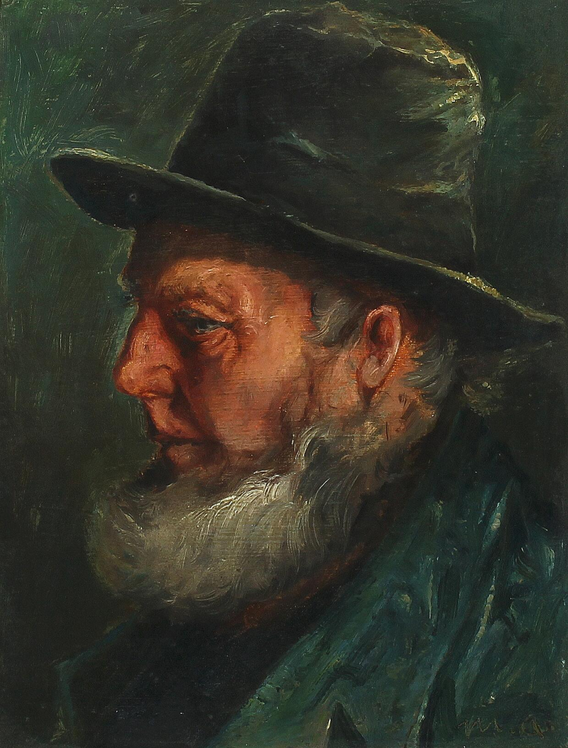 Portræt af fiskeren Ole Svendsen fra Skagen. -Michael Peter Ancher