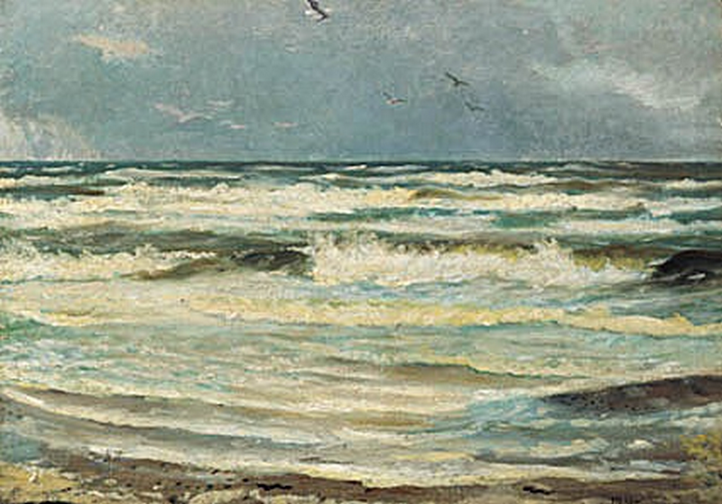 Måger ved Skagen Senderstrand. -Michael Peter Ancher