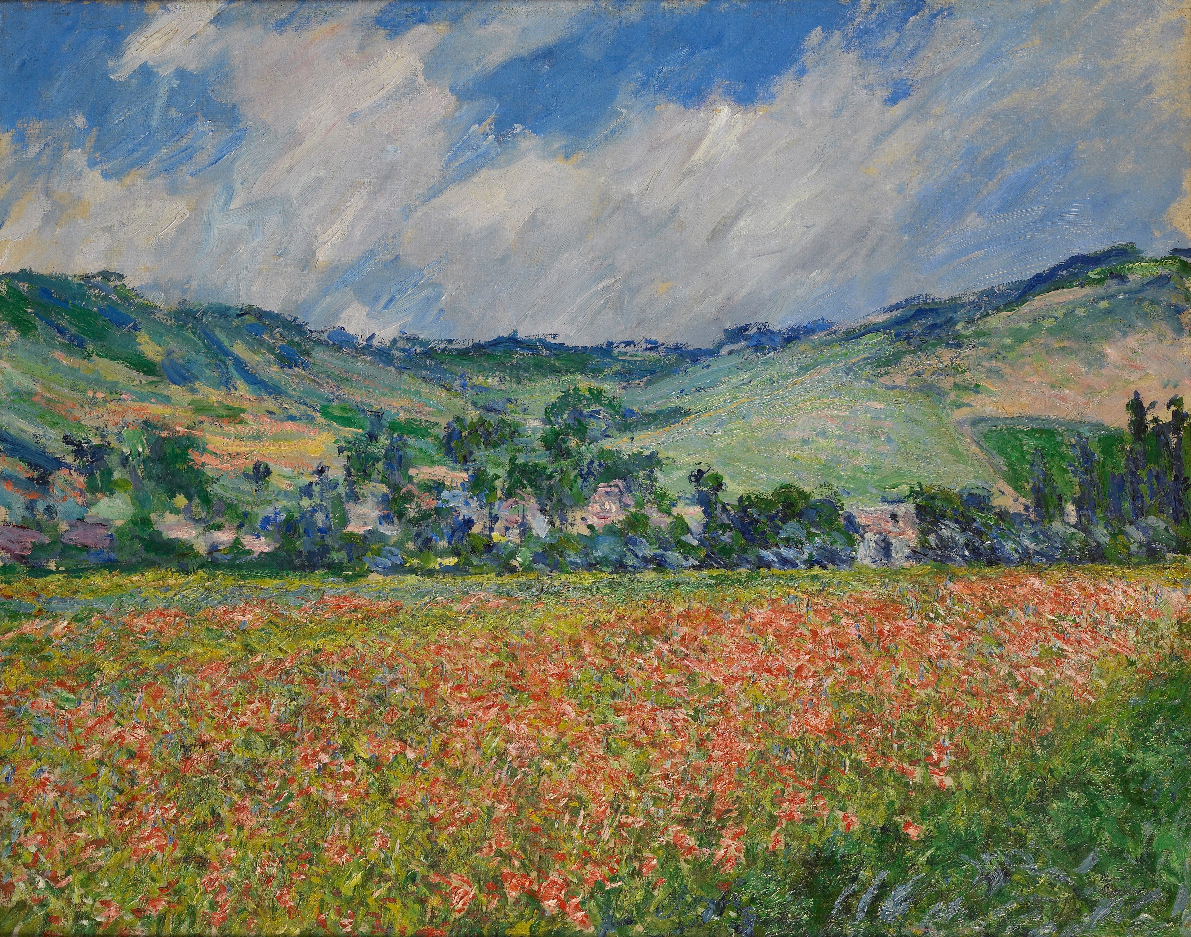 Reproduction du tableau « champ de coquelicots. Environs de Giverny - Claude Monet » par Alpha Reproduction en peinture à l’huile