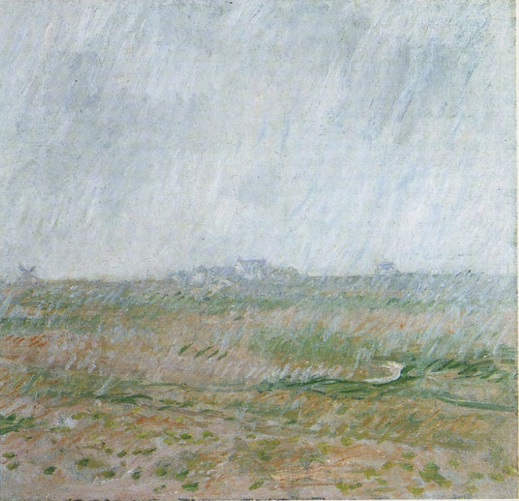 Reproduction du tableau « Pluie à Belle-Île - Claude Monet » par Alpha Reproduction en peinture à l’huile