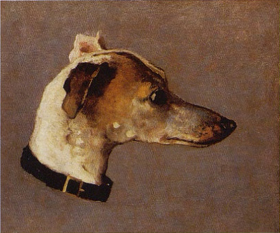 Hoved af en Greyhound - Claude Monet