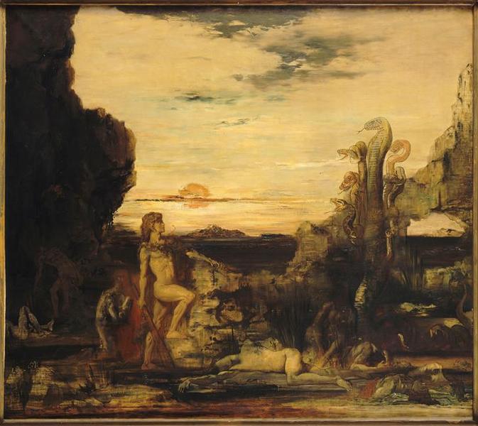 Hérkules og Lerne-hydren - Gustave Moreau