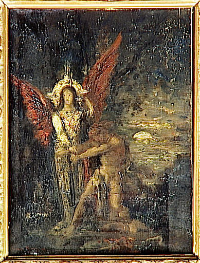 Jacob og Englen - Gustave Moreau