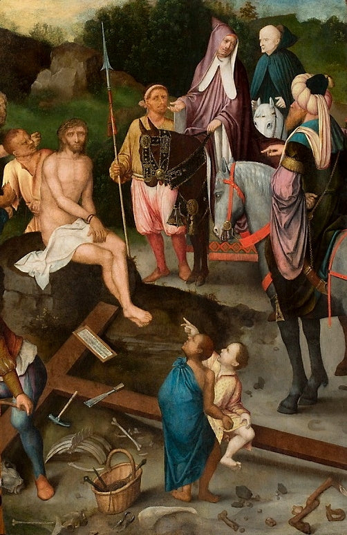 Christ assis sur la pierre froide. - Jan Mostaert