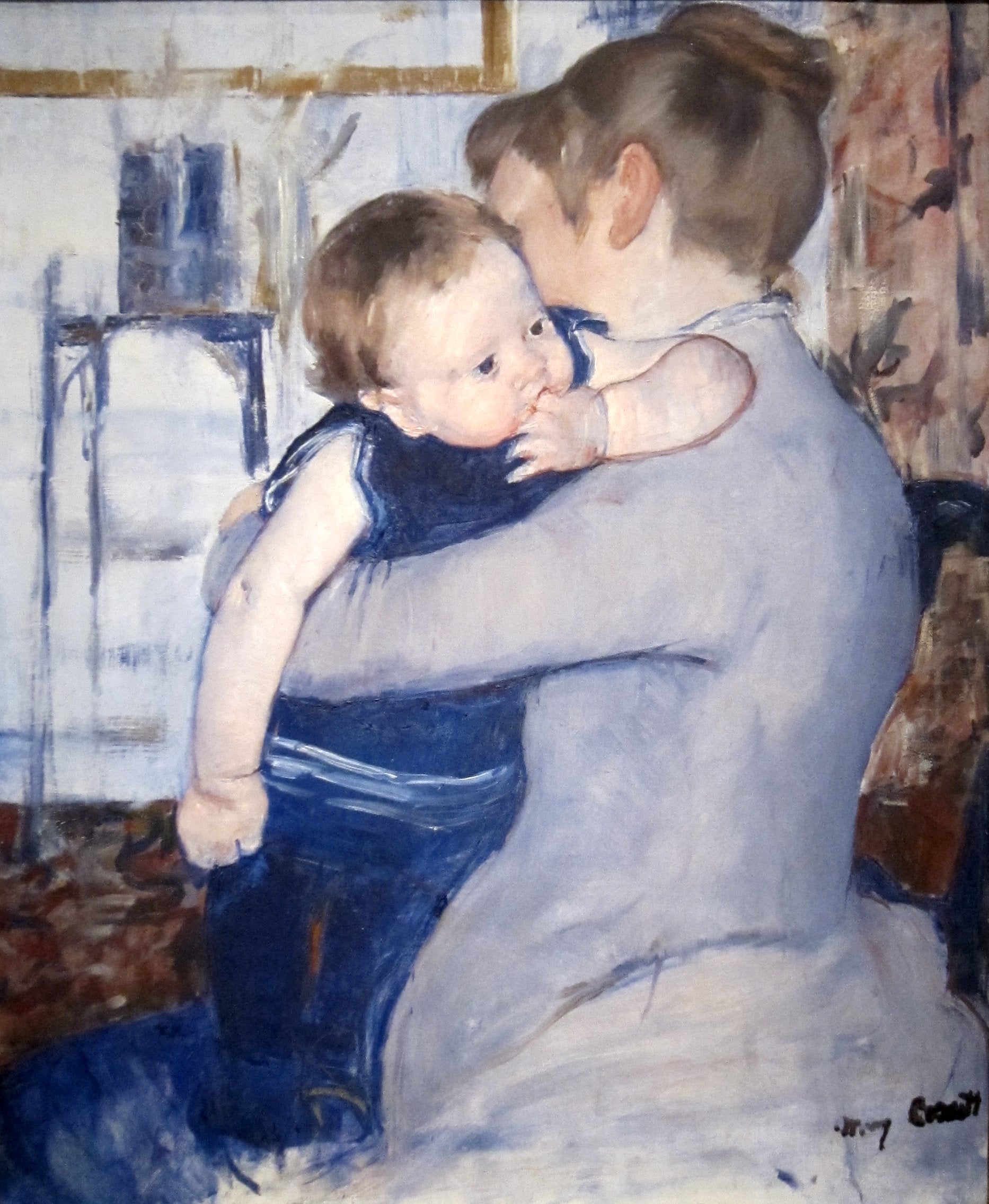 Reproduction du tableau « Mère et l'enfant - Mary Cassatt » par Alpha Reproduction en peinture à l’huile