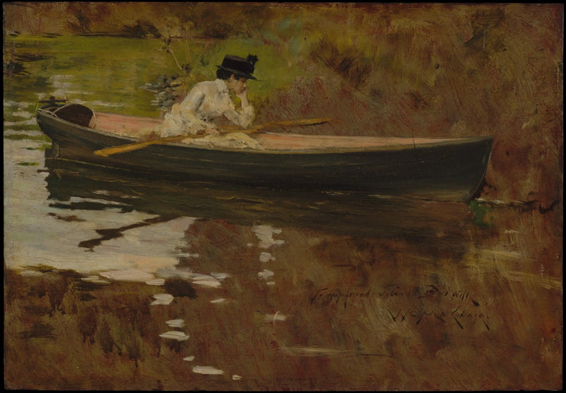 Mme Chase ved Prospect Park - William Merritt Chase