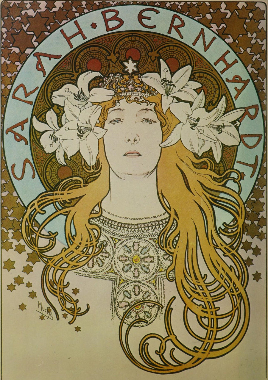 Sarah Bernhardt as Mélissinde in La Princesse Lointaine - Alfons Mucha