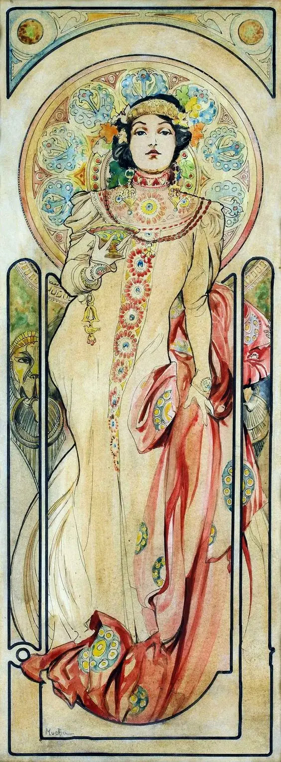 Projektplakat til Champagne Moët et Chandon. - Alphonse Mucha