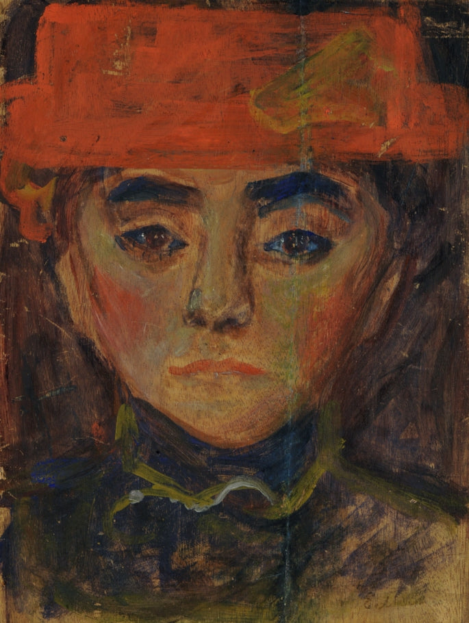 Reproduction du tableau « Femme au chapeau rouge - Edvard Munch » par Alpha Reproduction en peinture à l’huile