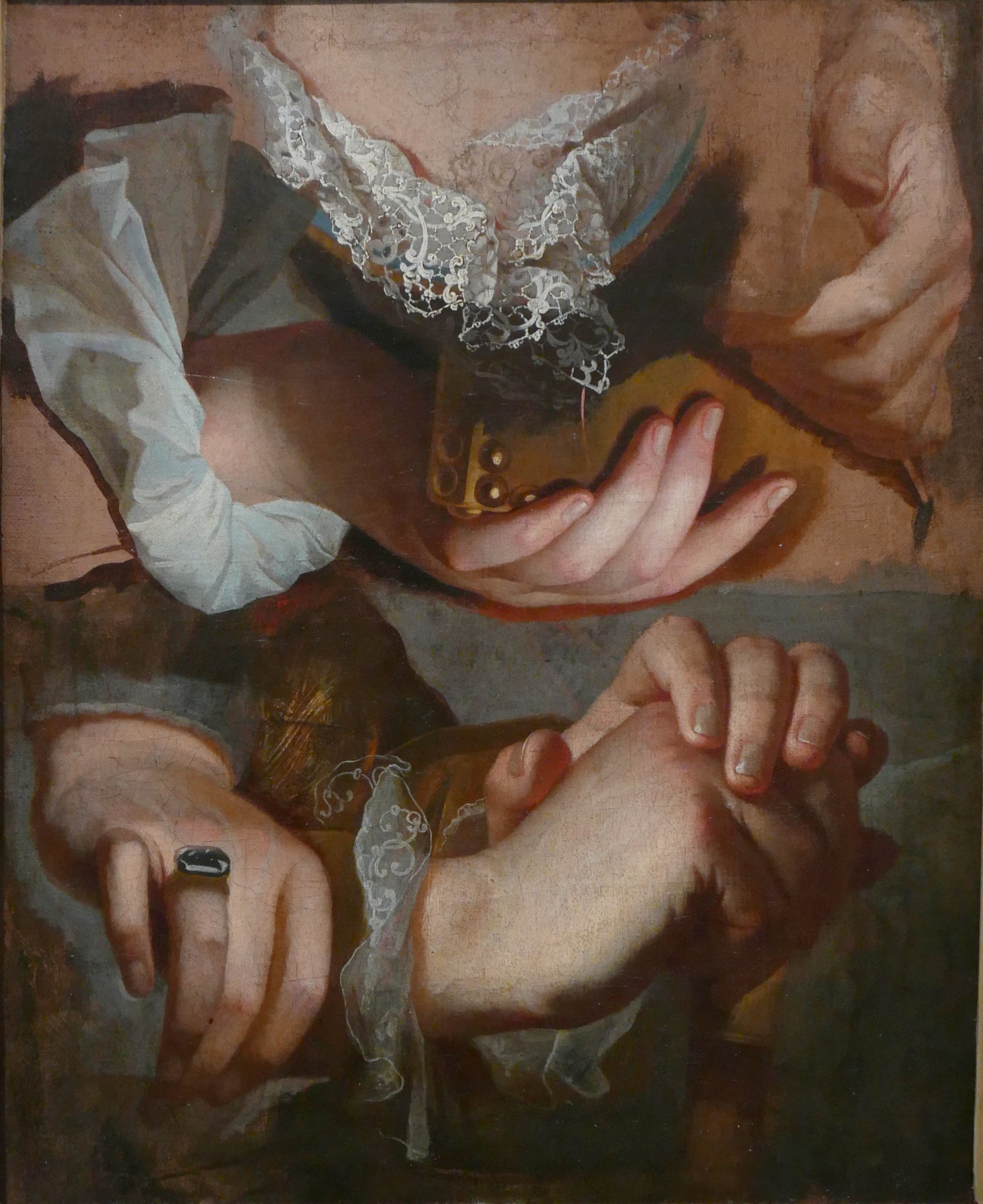 Étude de mains et d'un col de dentelles - Hyacinthe Rigaud