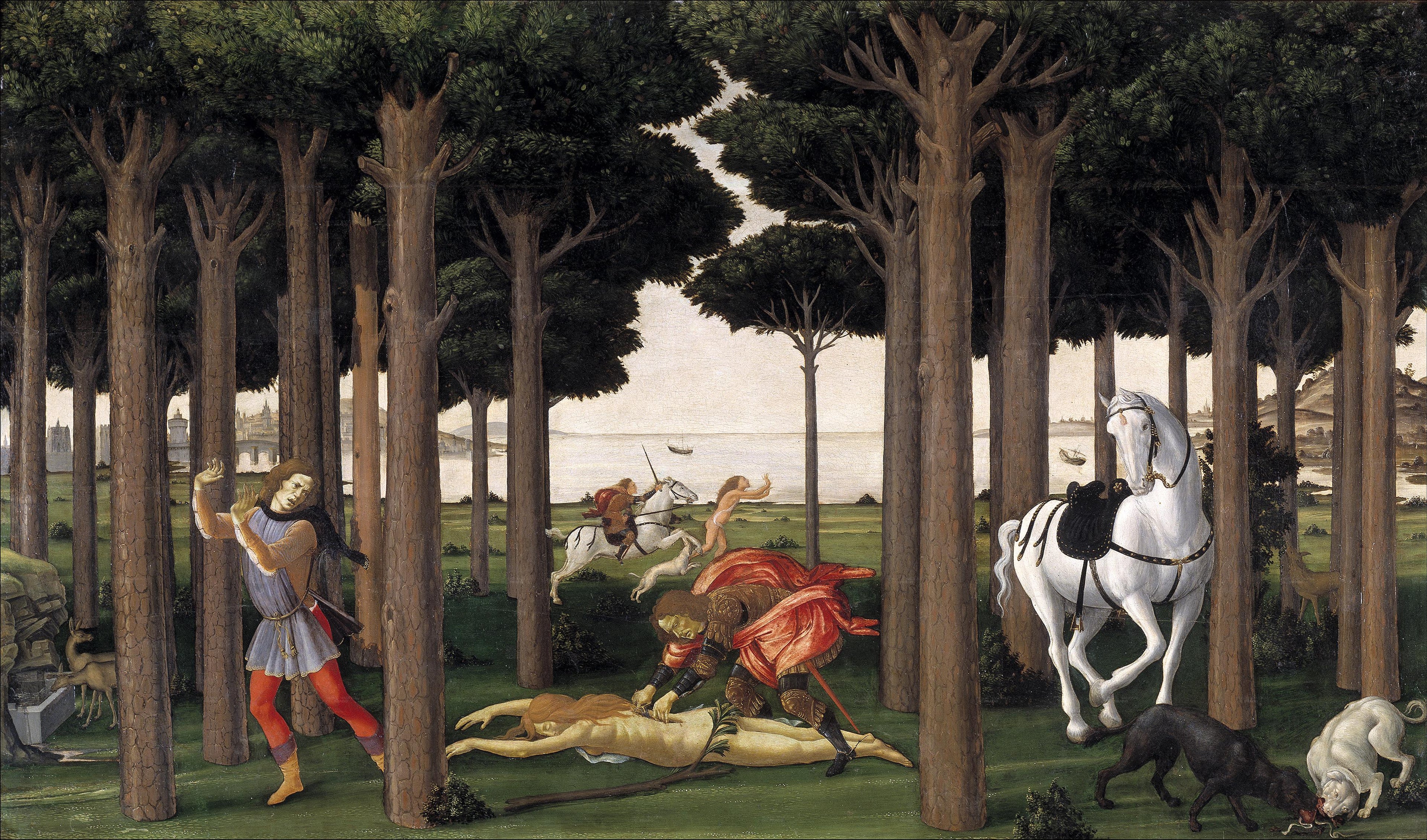 Historien om Nastagio degli Onesti - Sandro Botticelli