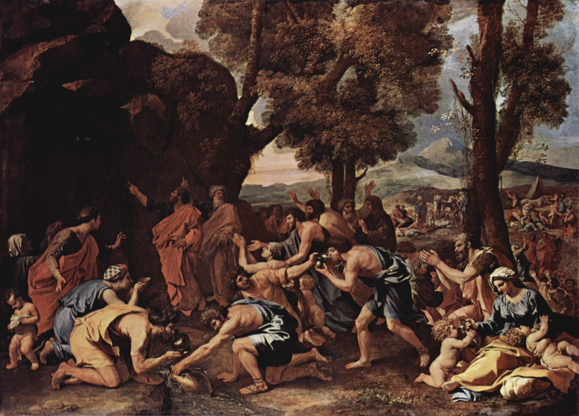 Le Frappement du rocher - Nicolas Poussin