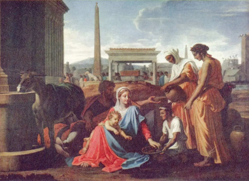 Hvile under flugten til Egypten. - Nicolas Poussin