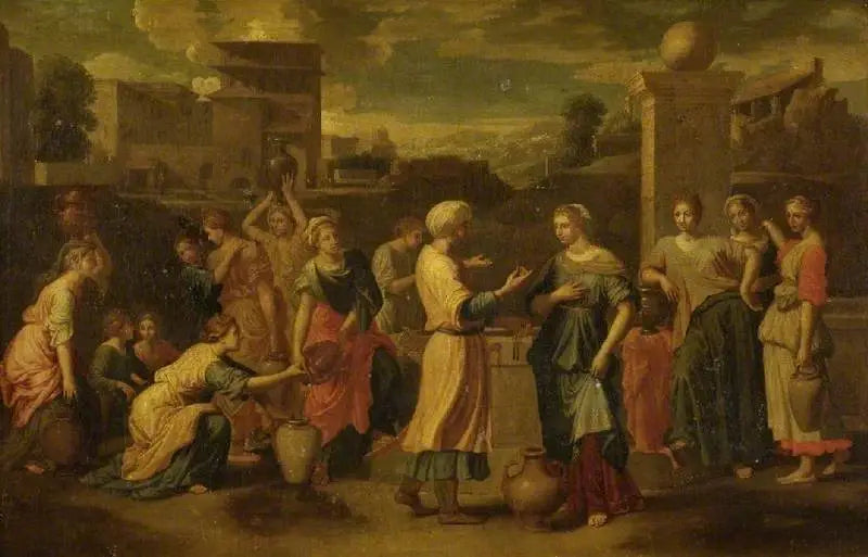 Rebecca og Eliezer ved brønden - Nicolas Poussin