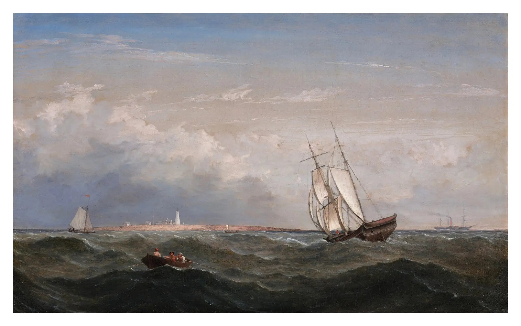 Vue nord-ouest des rochers du mont Désert - Fitz Henry Lane - Alpha Reproduction