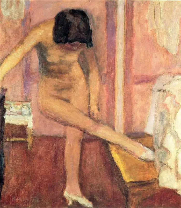 Nøgen kvinde, der bøjer sig - Pierre Bonnard
