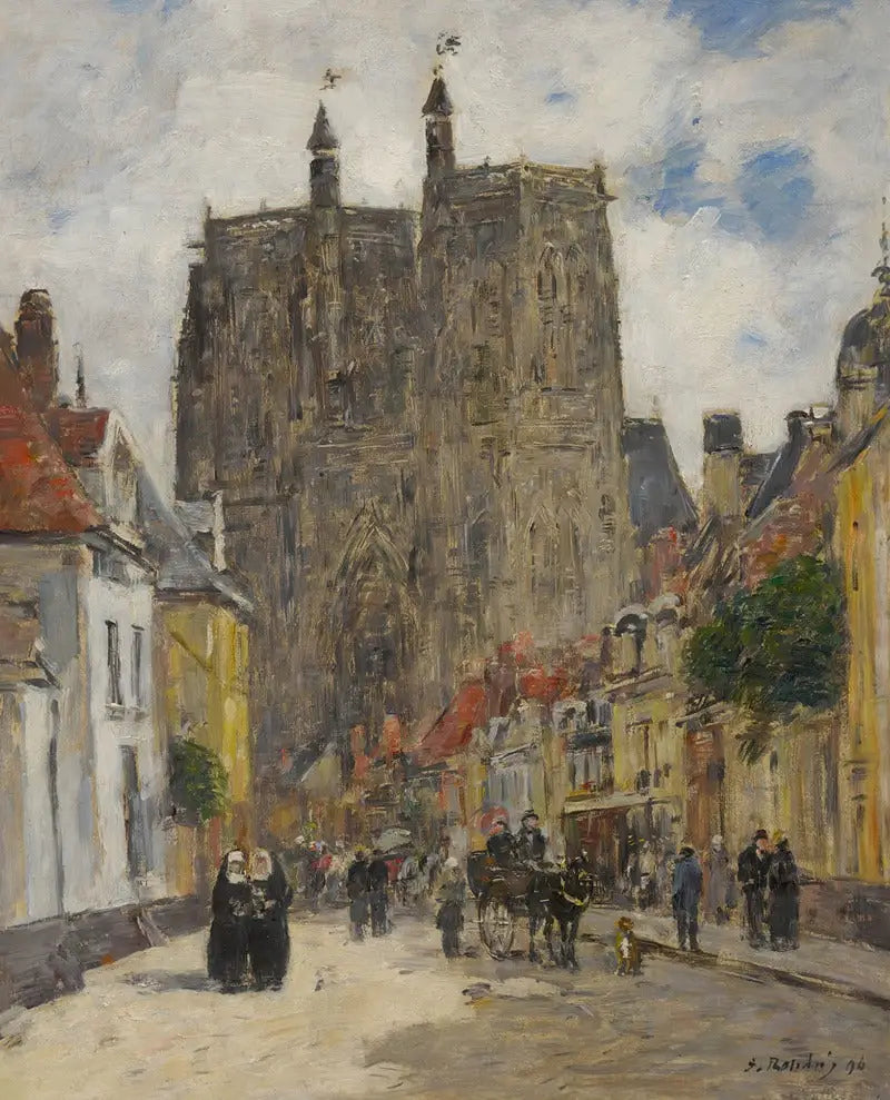 Abbeville: Sankt-Vulfran Kirke - Eugène Boudin