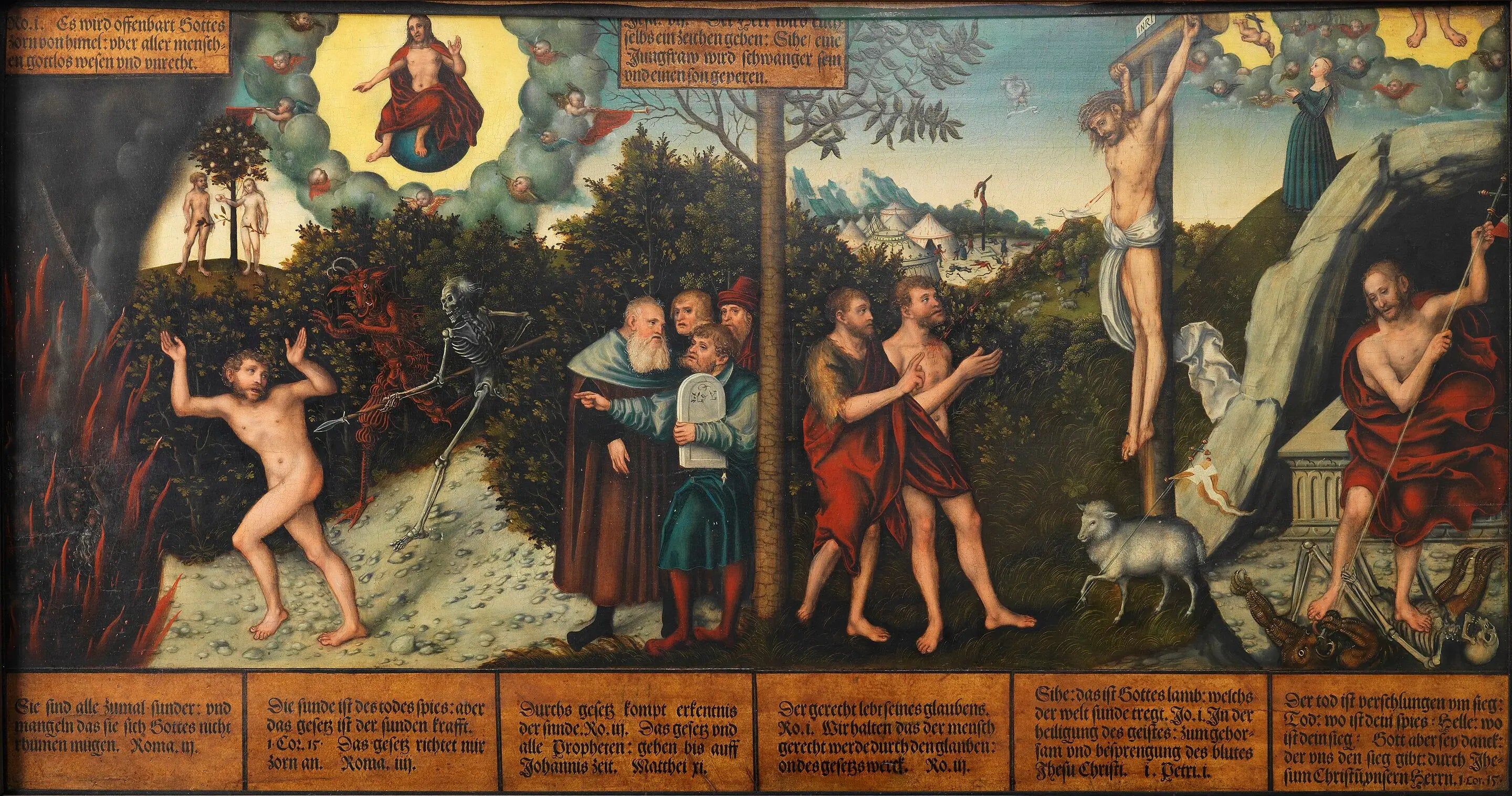 Allégorie de la loi et de la grâce - Lucas Cranach the Elder - Alpha Reproduction